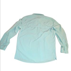 Men’s‎ F/X Fusion aqua long sleeve button down size large lightweight mint green